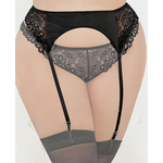 Escante Satin & Lace Garterbelt Black