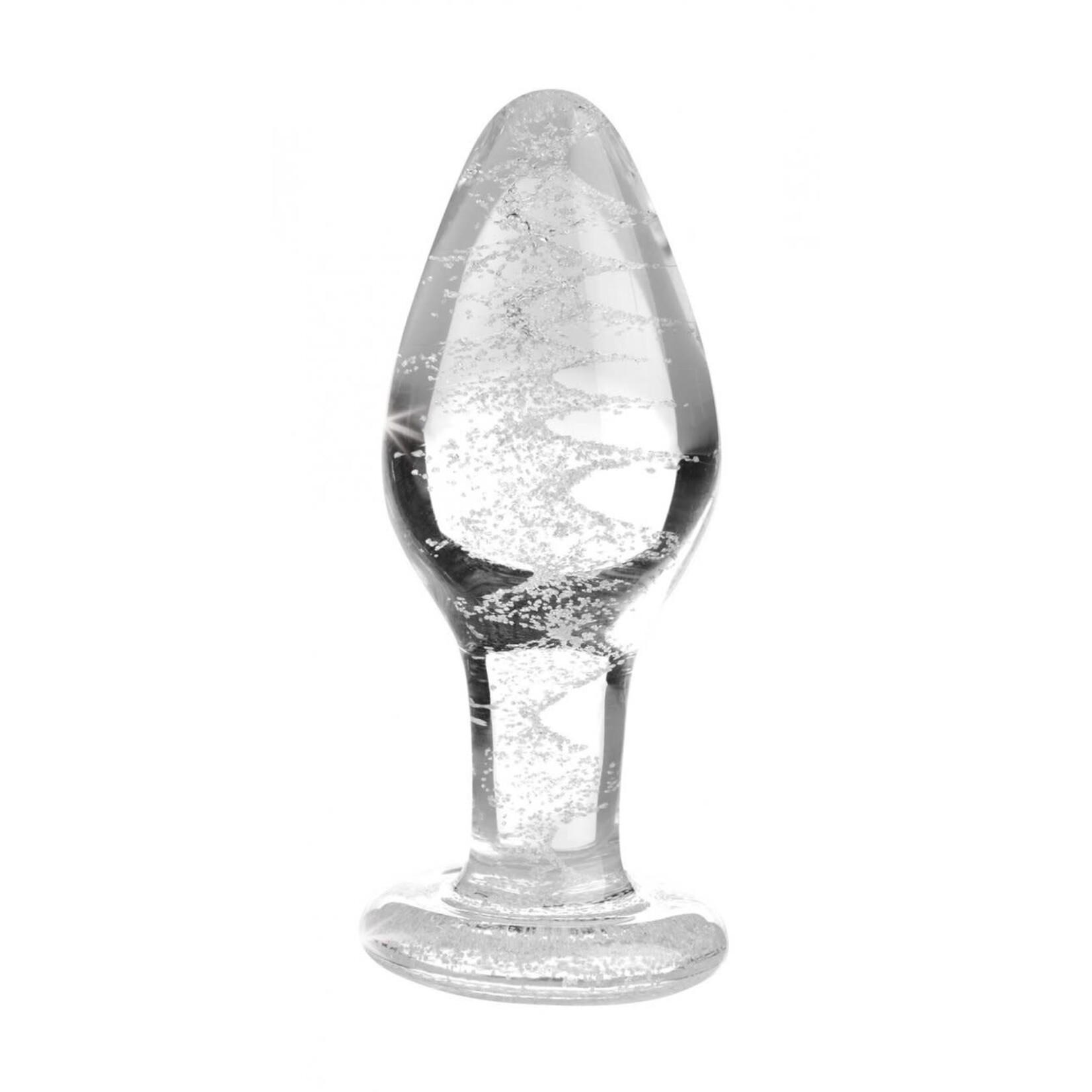 XR Brands Booty Sparks Booty Sparks Glow-In-The-Dark Glass Anal Plug