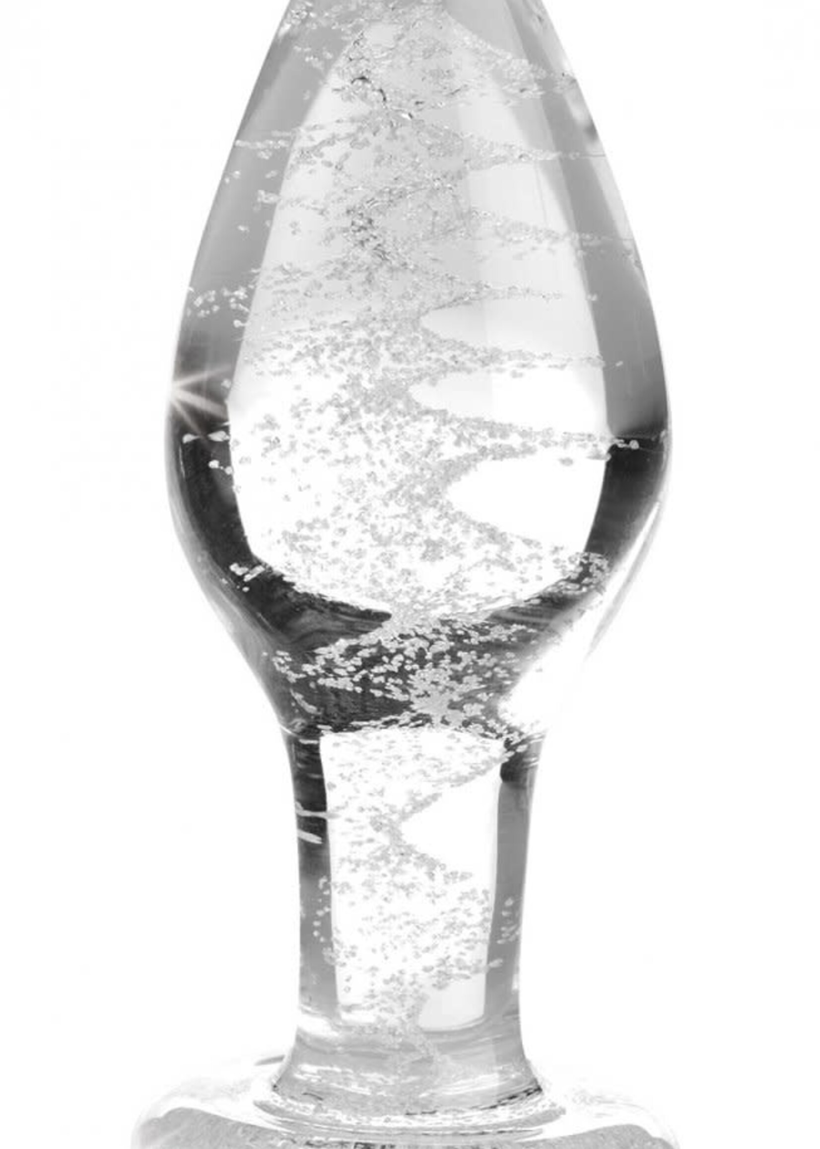 XR Brands Booty Sparks Booty Sparks Glow-In-The-Dark Glass Anal Plug