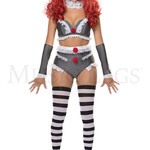 Music Legs 4 pc Sexy Killer Clown Costume