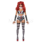 Music Legs 4 pc Sexy Killer Clown Costume