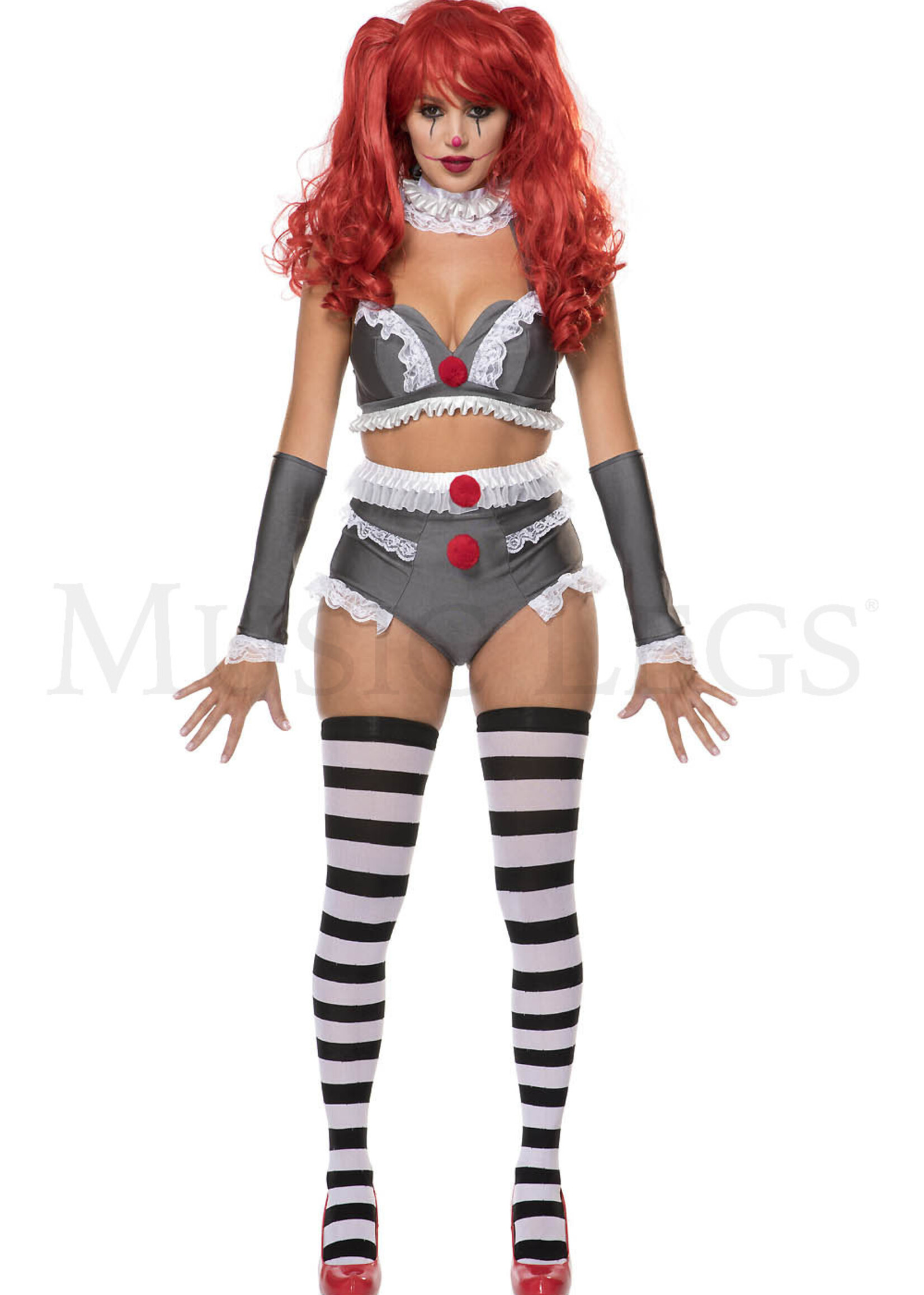 Music Legs 4 pc Sexy Killer Clown Costume