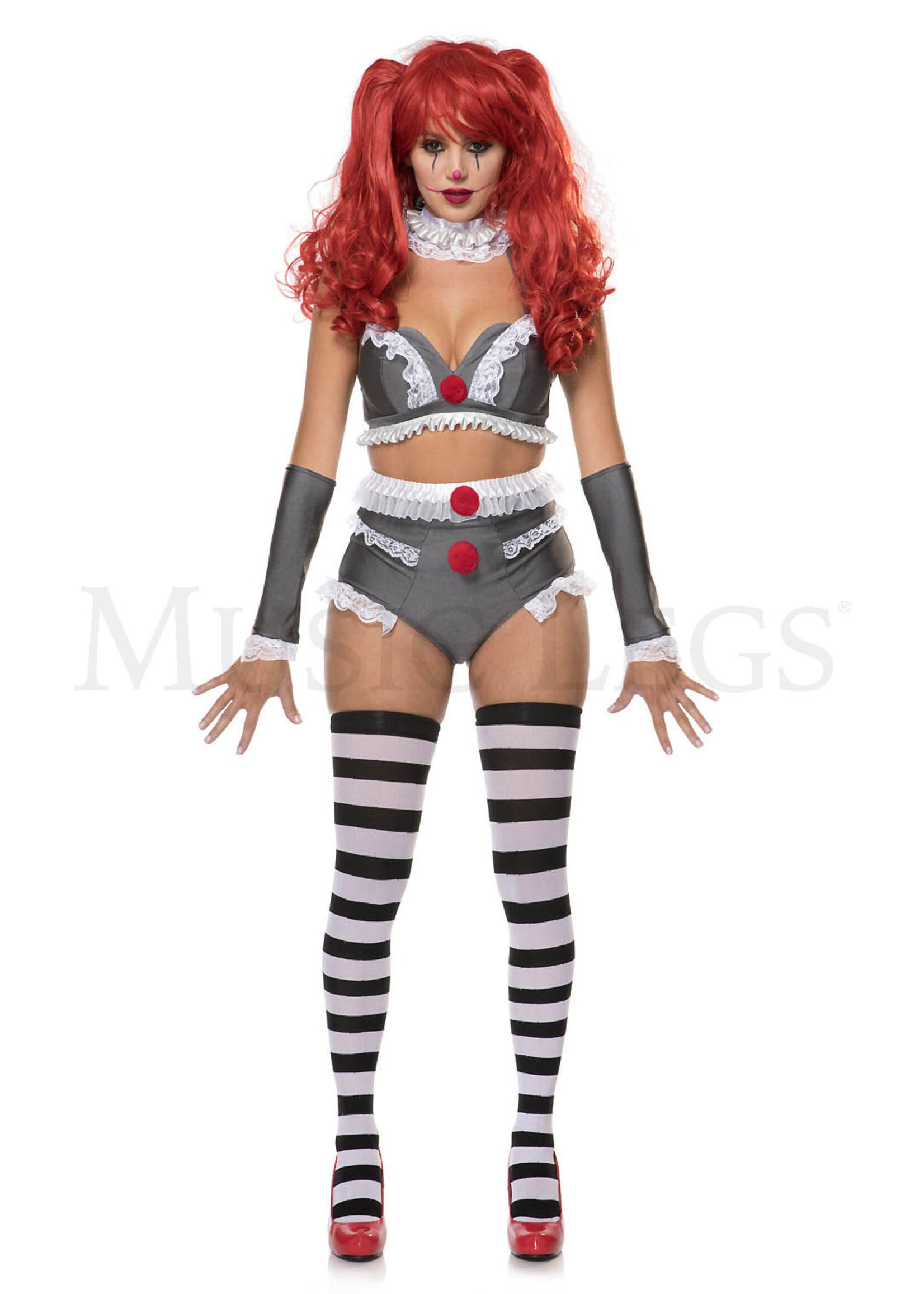 Music Legs 4 pc Sexy Killer Clown Costume