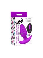 XR Brands Bang Bang! Rotating & Vibrating Silicone Butt Plug W/ Remote