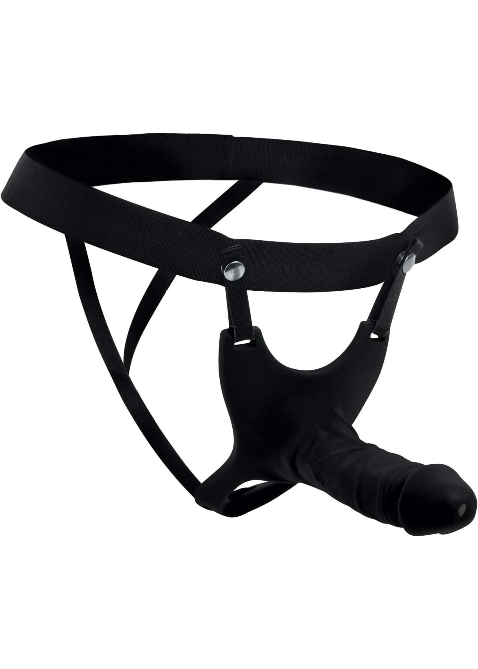 XR Brands Size Matters Hollow Silicone Dildo Strap-on