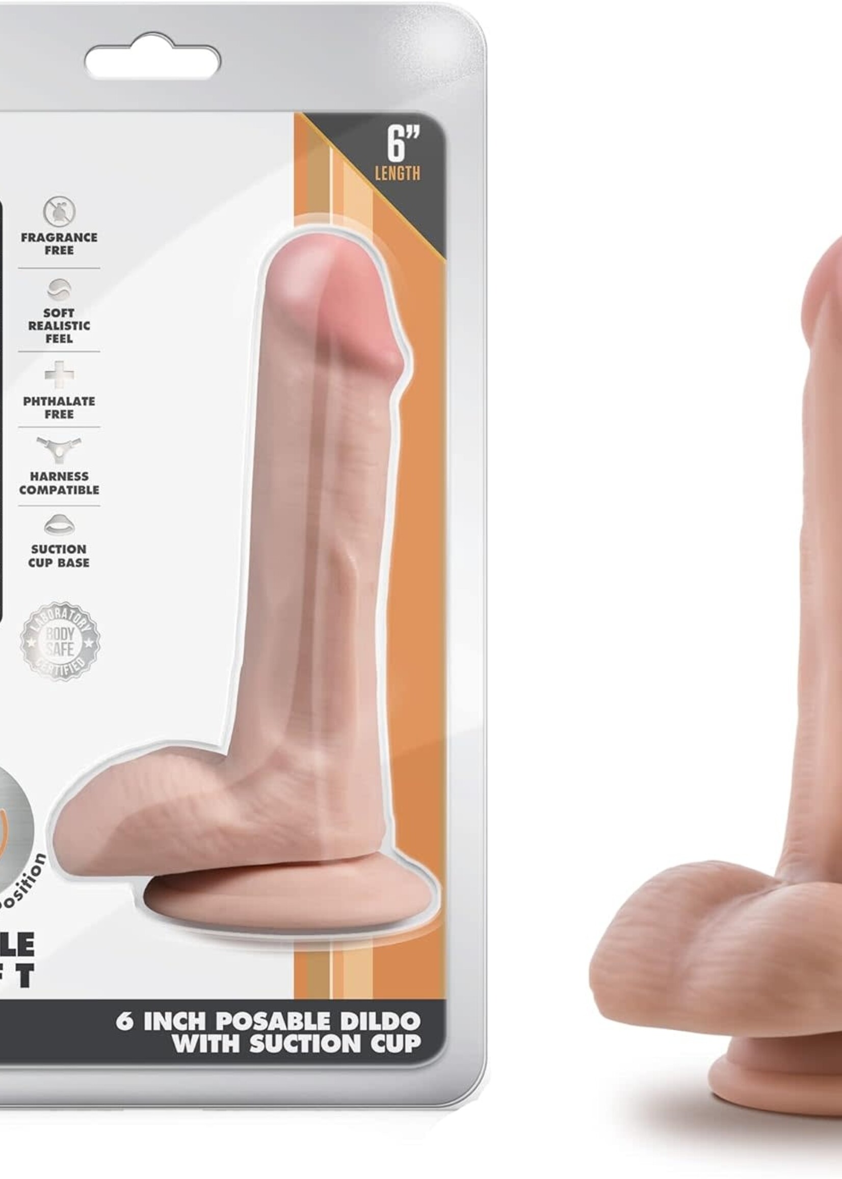 Blush Novelties Dr. Skin Plus 6" Posable Dildo With Balls