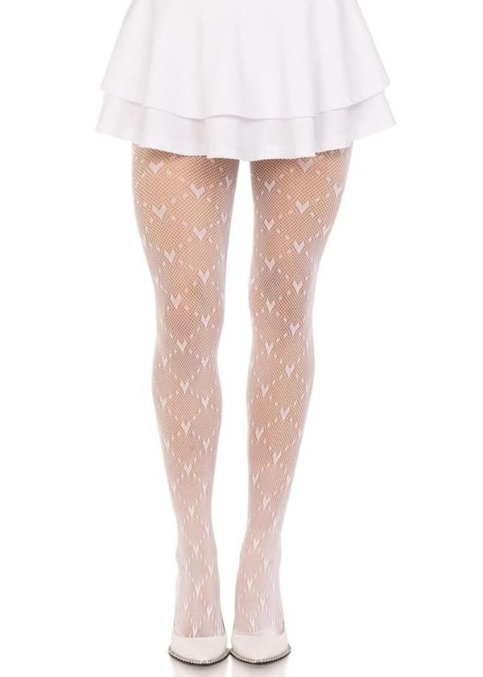 Leg Avenue Leg Avenue Love Struck Heart Net Tights - OS