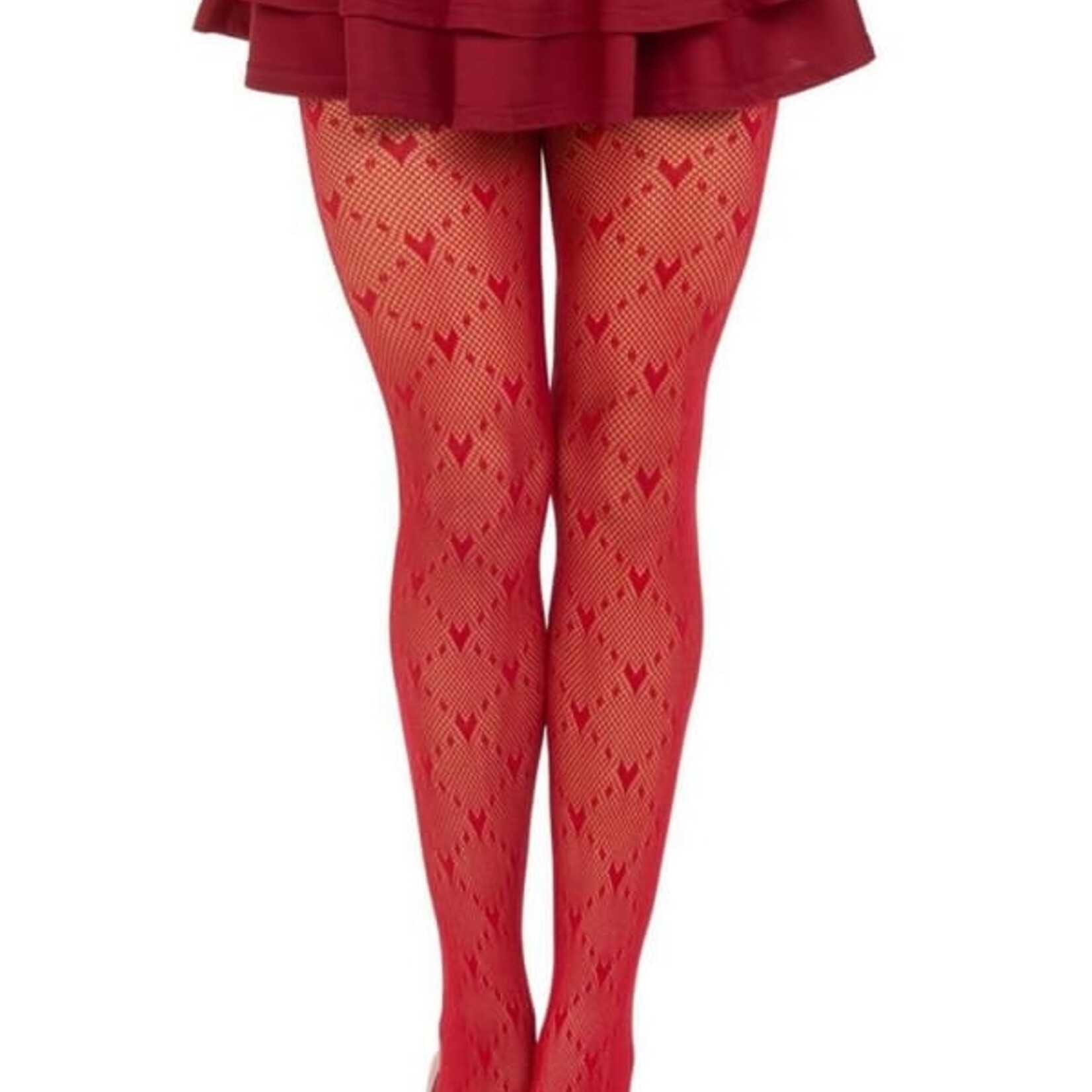 Leg Avenue Leg Avenue Love Struck Heart Net Tights - OS