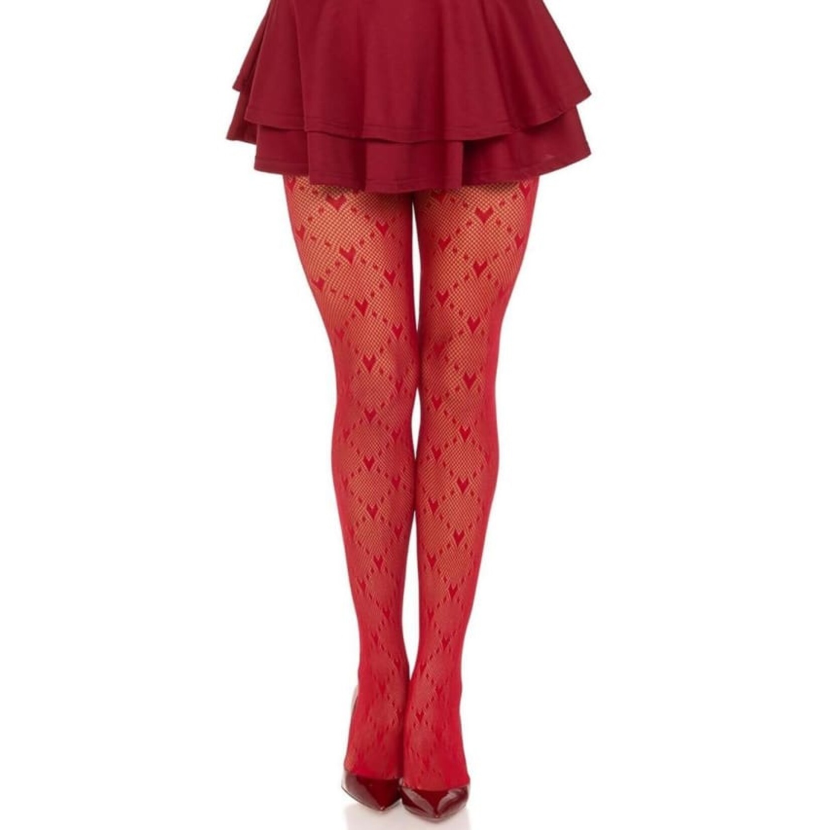 Leg Avenue Leg Avenue Love Struck Heart Net Tights - OS