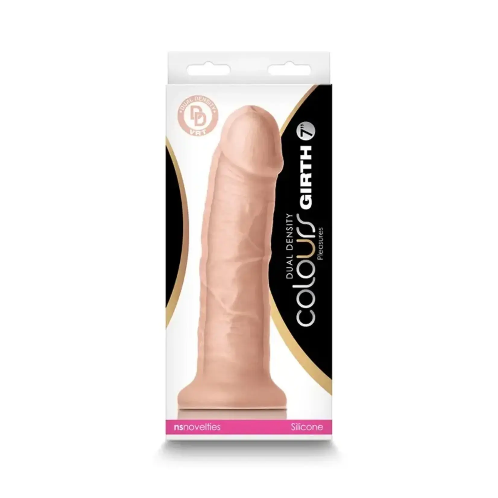 nsnovelties Colours Dual Density 7" Dildo - White