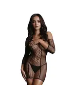 Shots Le Desir Le Desir Duo Net Sleeved Mini Dress