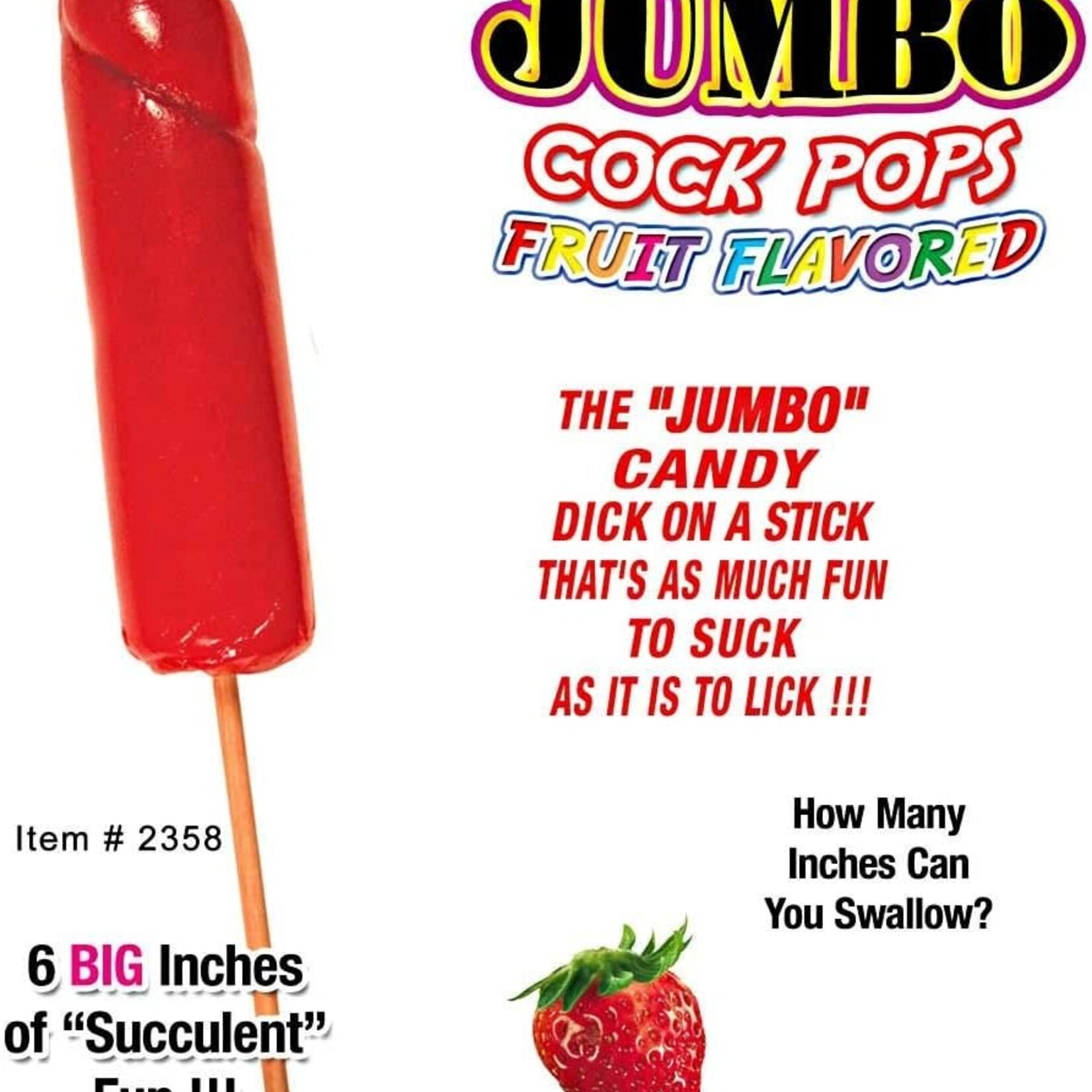 HOTT PRODUCTS Jumbo Cock Pops Fruit Flavored