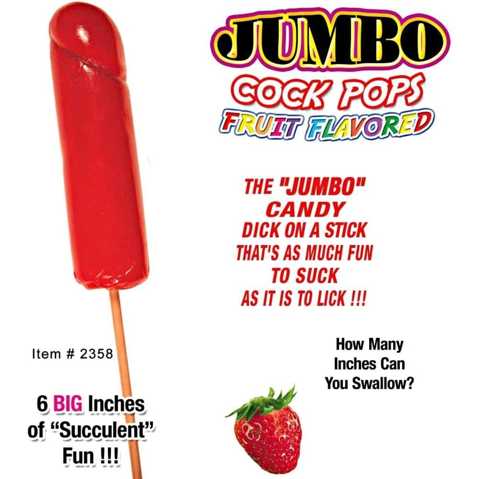 HOTT PRODUCTS Jumbo Cock Pops Fruit Flavored