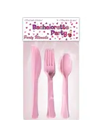 HOTT PRODUCTS Bachelorette Party Utensils 10pc place setting PINK