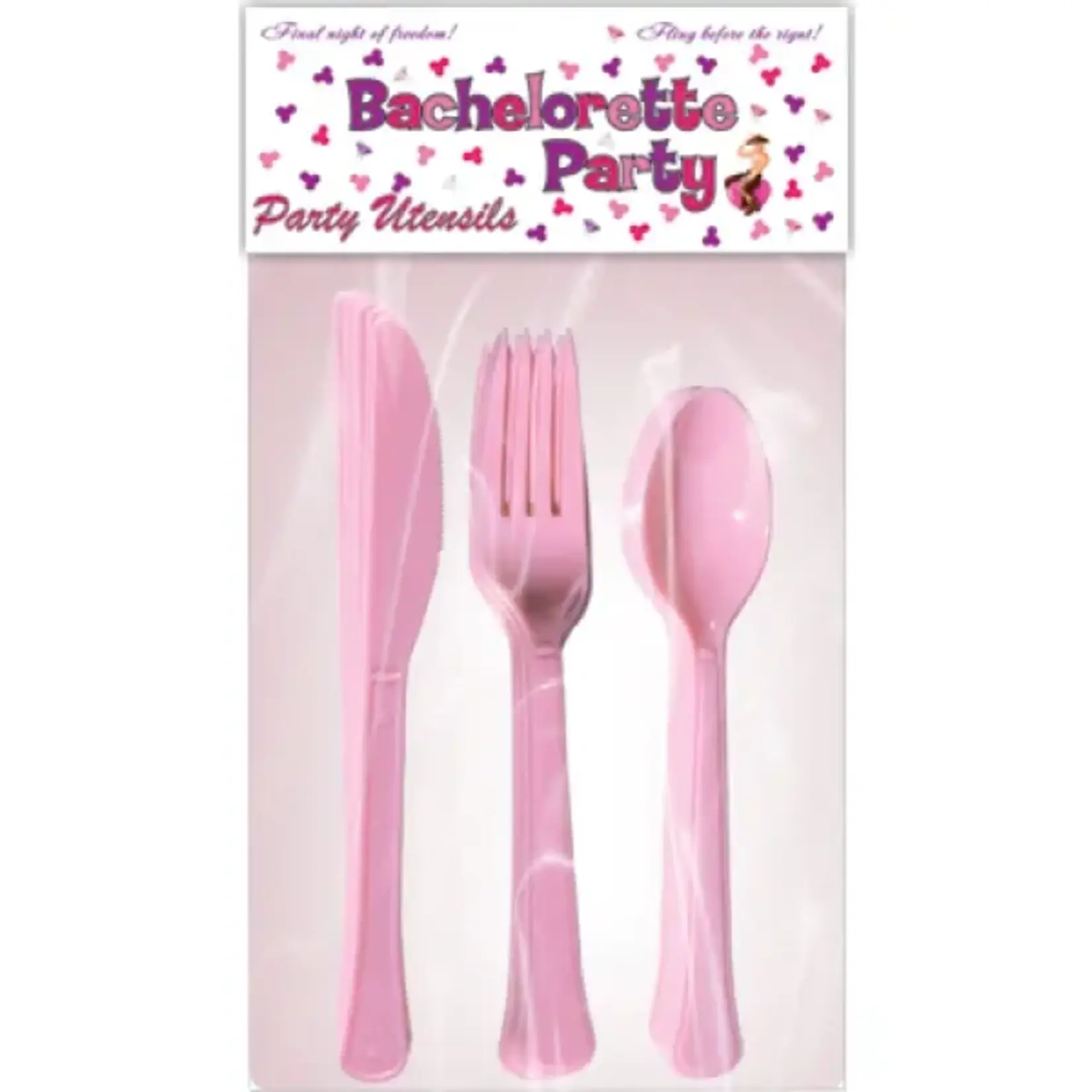 HOTT PRODUCTS Bachelorette Party Utensils 10pc place setting PINK