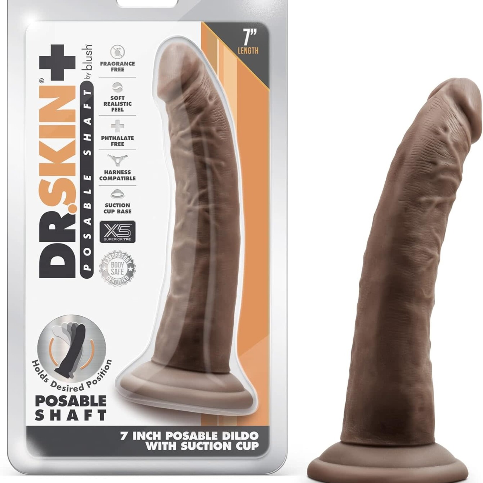 Blush Novelties Dr. Skin Plus 7" Posable Dildo