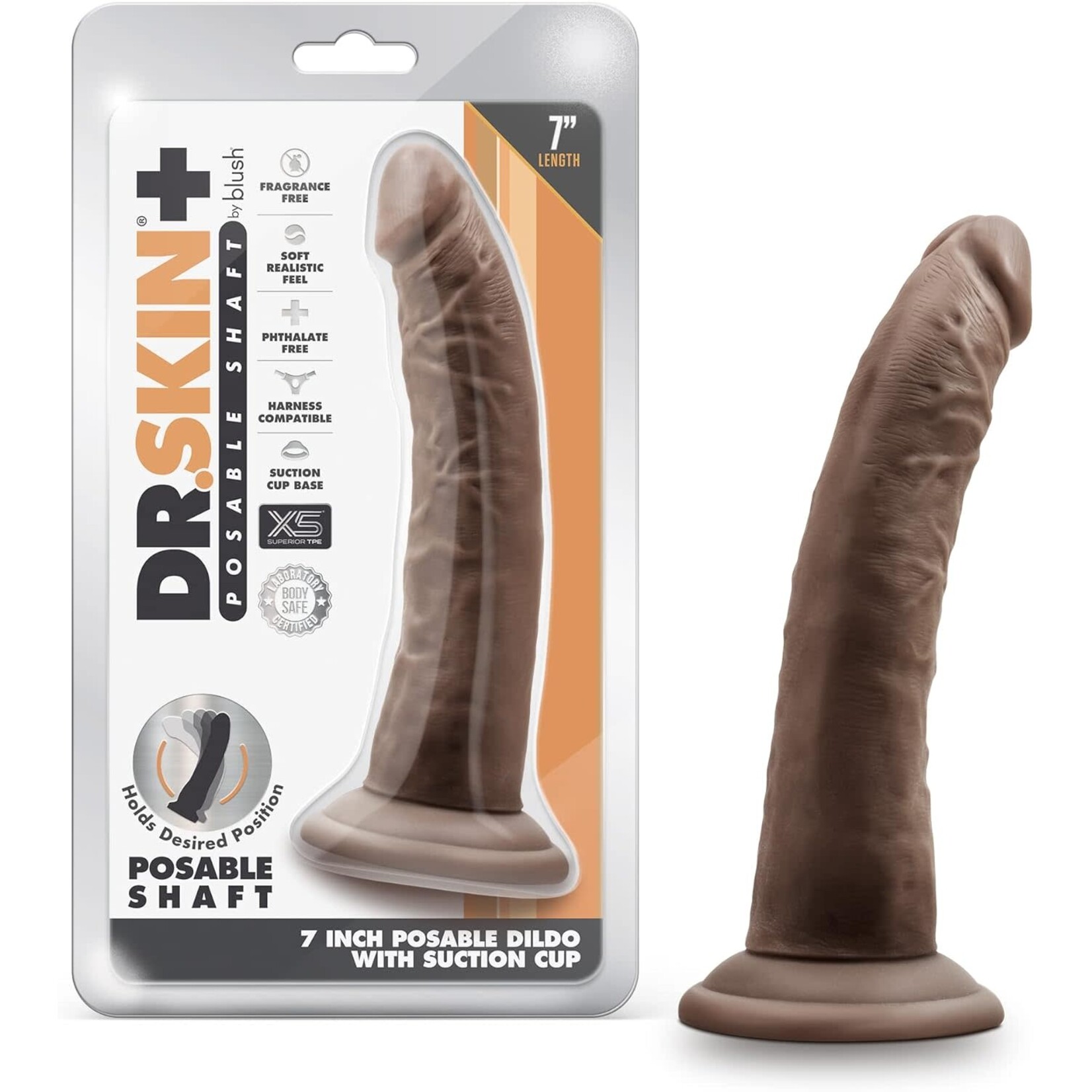 Blush Novelties Dr. Skin Plus 7" Posable Dildo