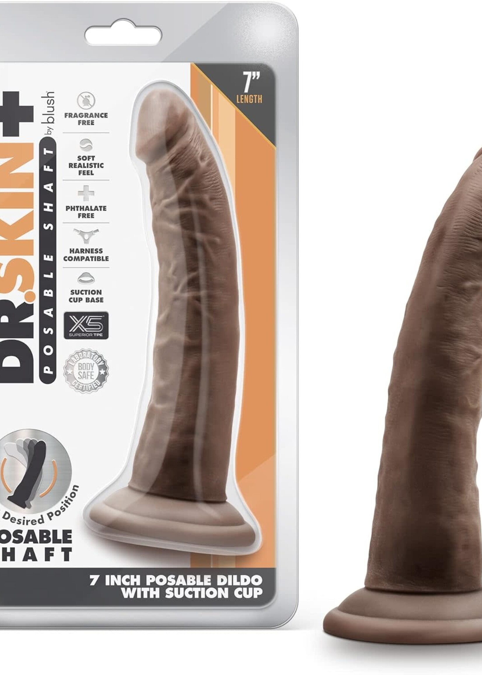Blush Novelties Dr. Skin Plus 7" Posable Dildo