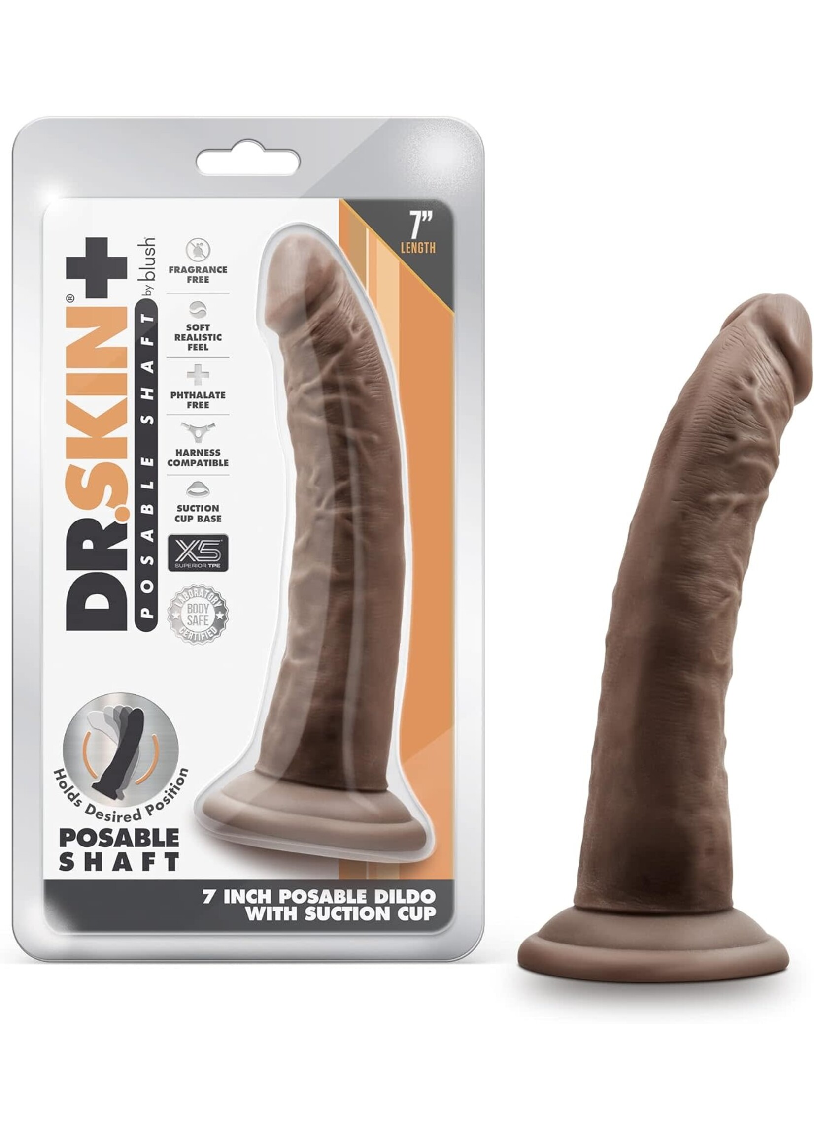 Blush Novelties Dr. Skin Plus 7" Posable Dildo