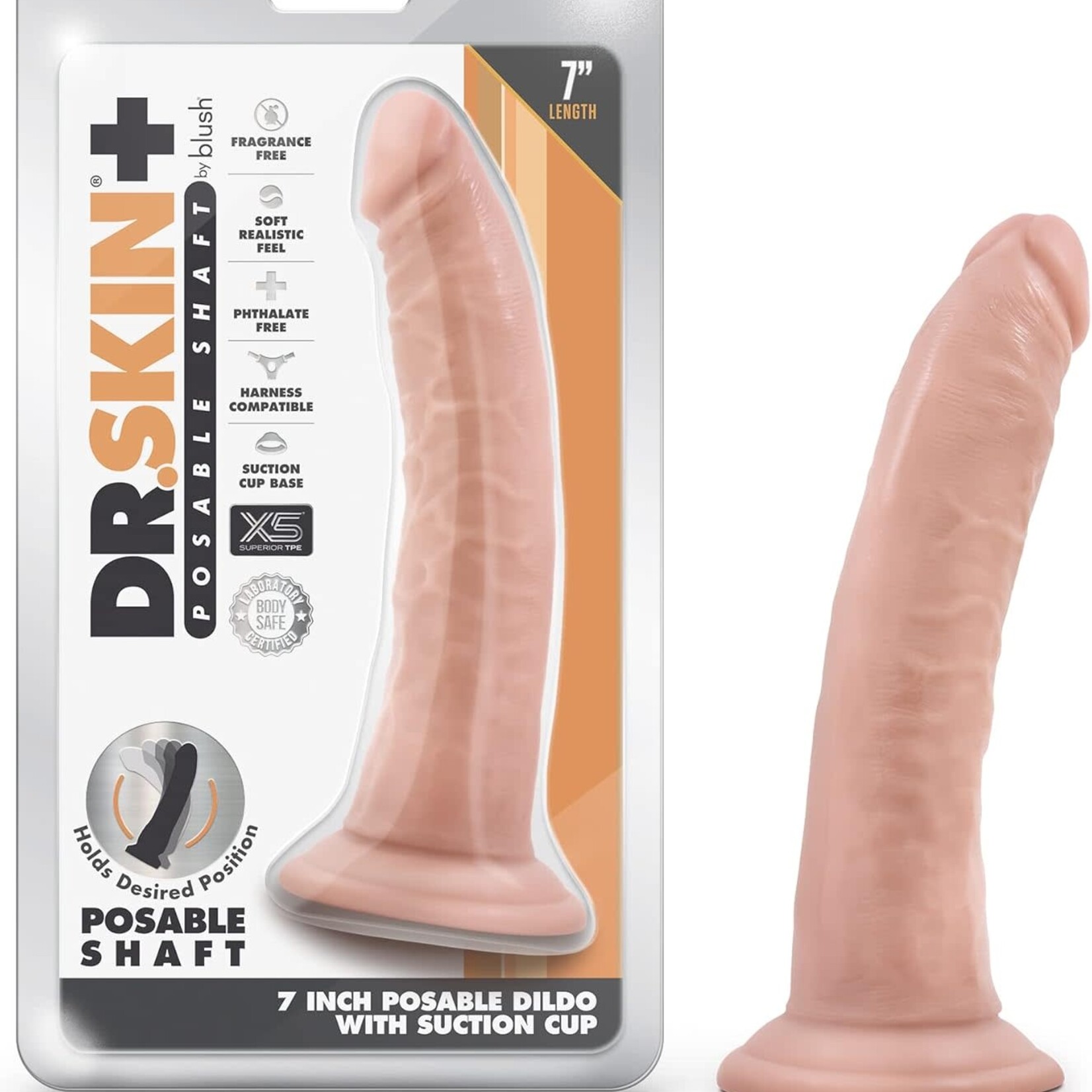 Blush Novelties Dr. Skin Plus 7" Posable Dildo