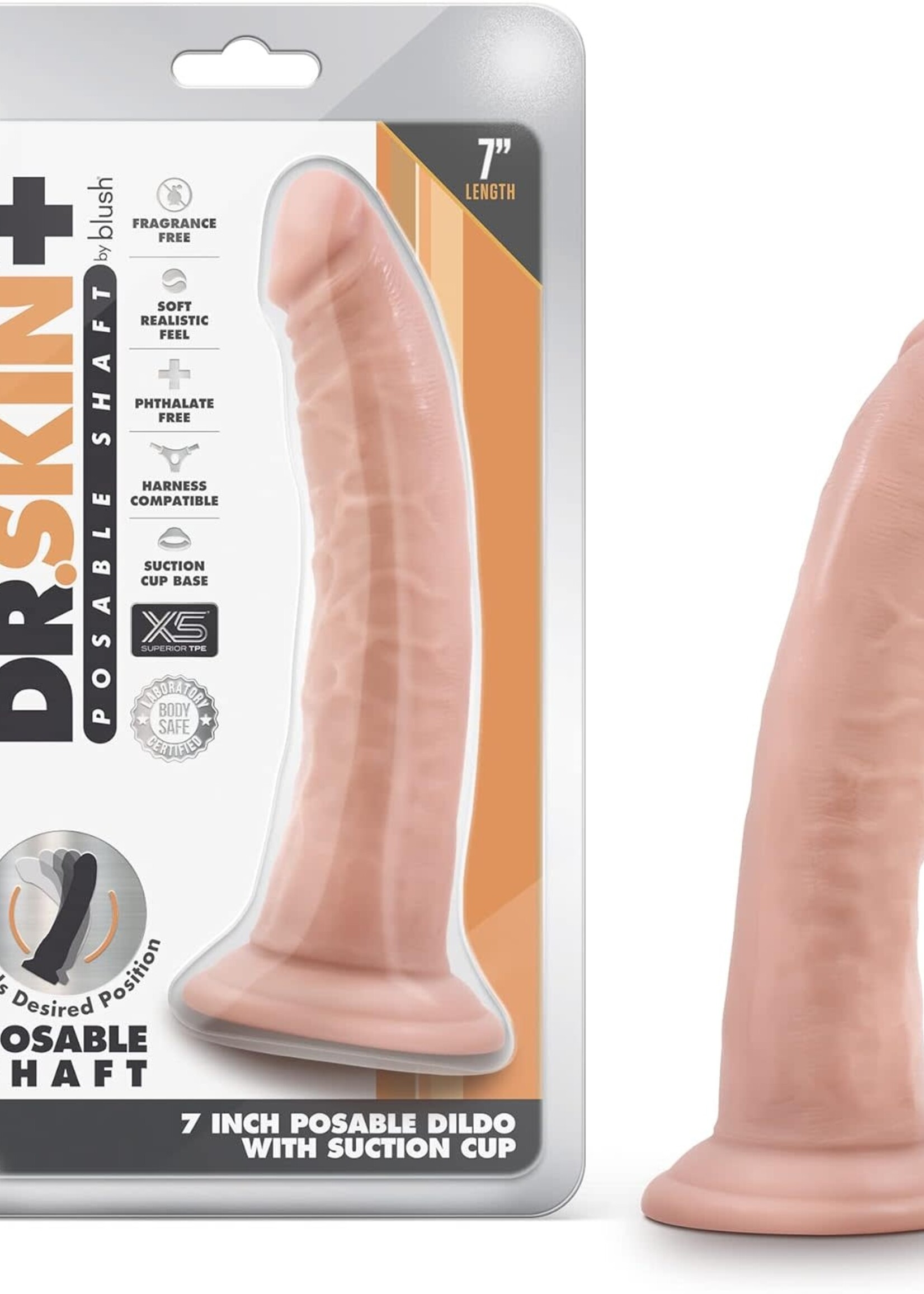 Blush Novelties Dr. Skin Plus 7" Posable Dildo