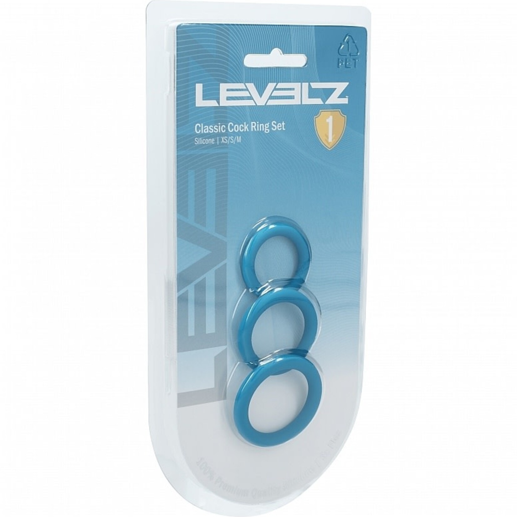 Shots Levelz Levelz Classic Silicone Cock Ring Set XS/S/M