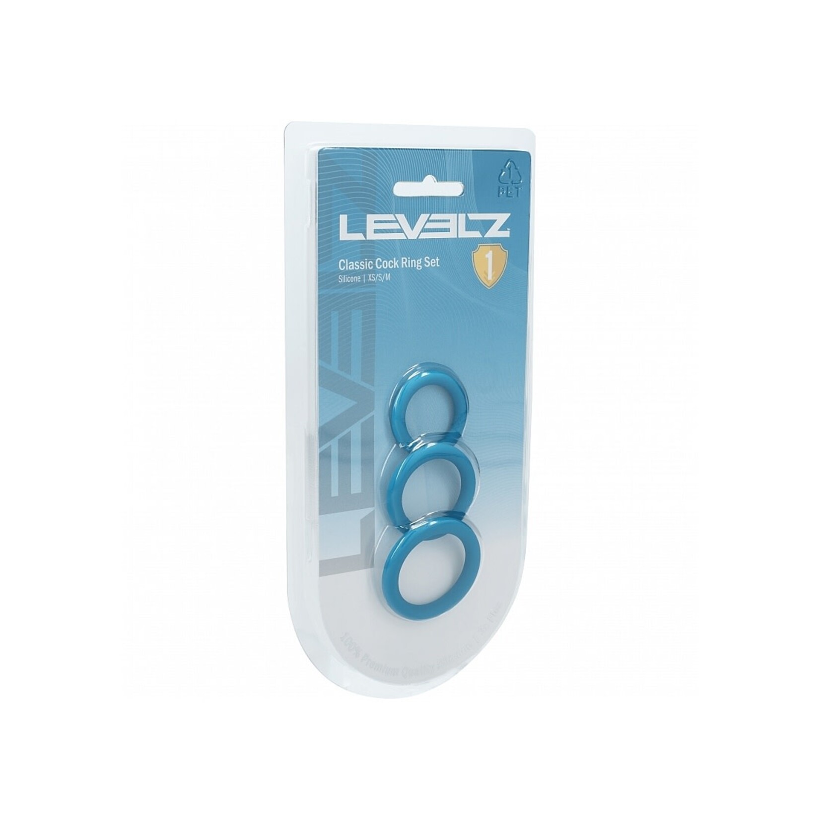 Shots Levelz Levelz Classic Silicone Cock Ring Set XS/S/M
