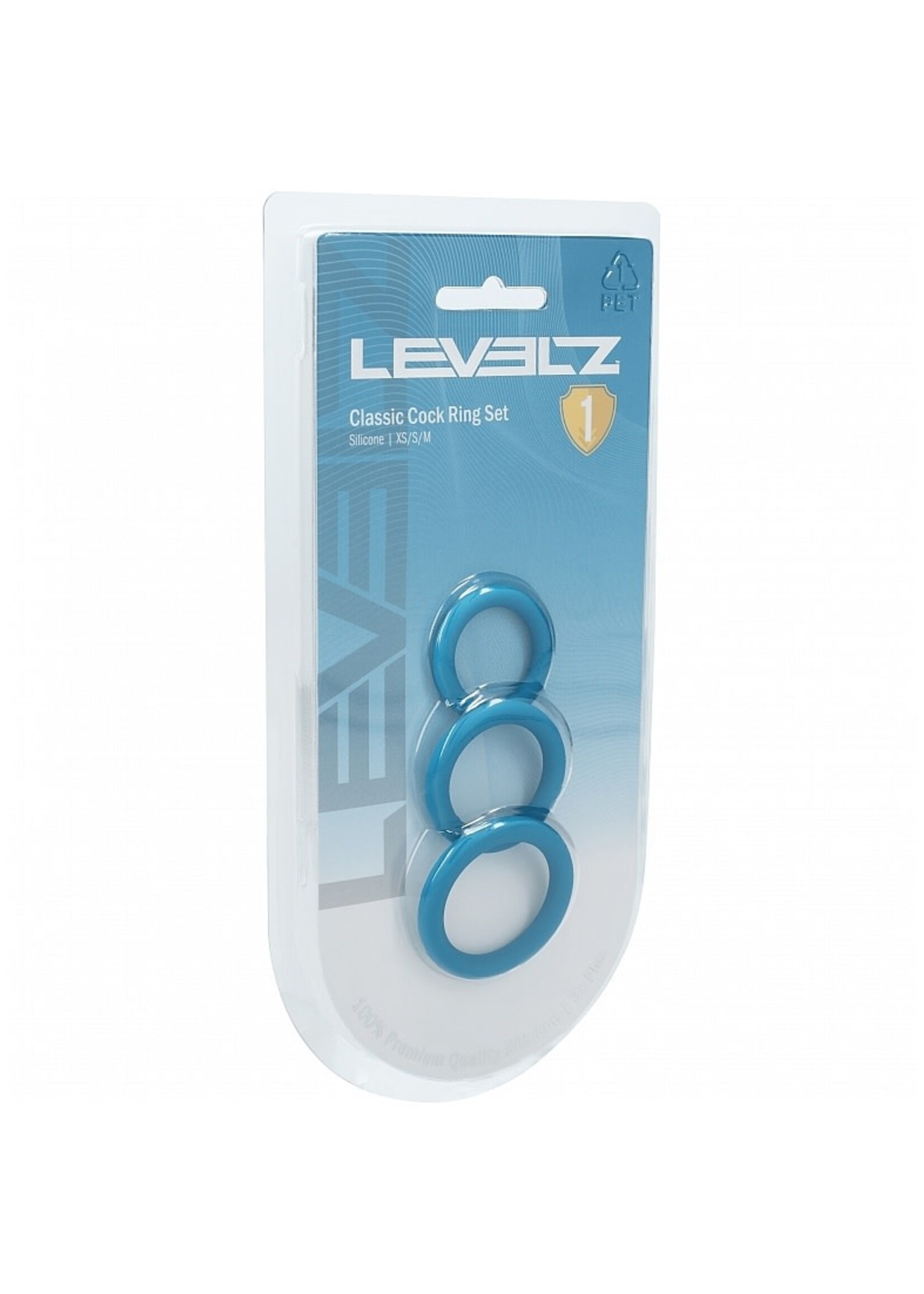 Shots Levelz Levelz Classic Silicone Cock Ring Set XS/S/M