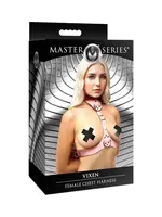 XR Brands Master Series Master Series Vixen Female Chest Vegan Leather Harness - O/S