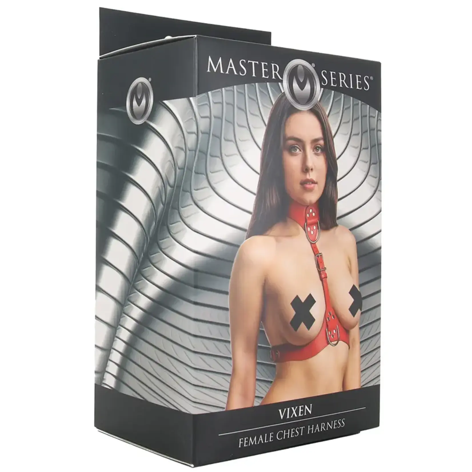 XR Brands Master Series Master Series Vixen Female Chest Vegan Leather Harness - O/S