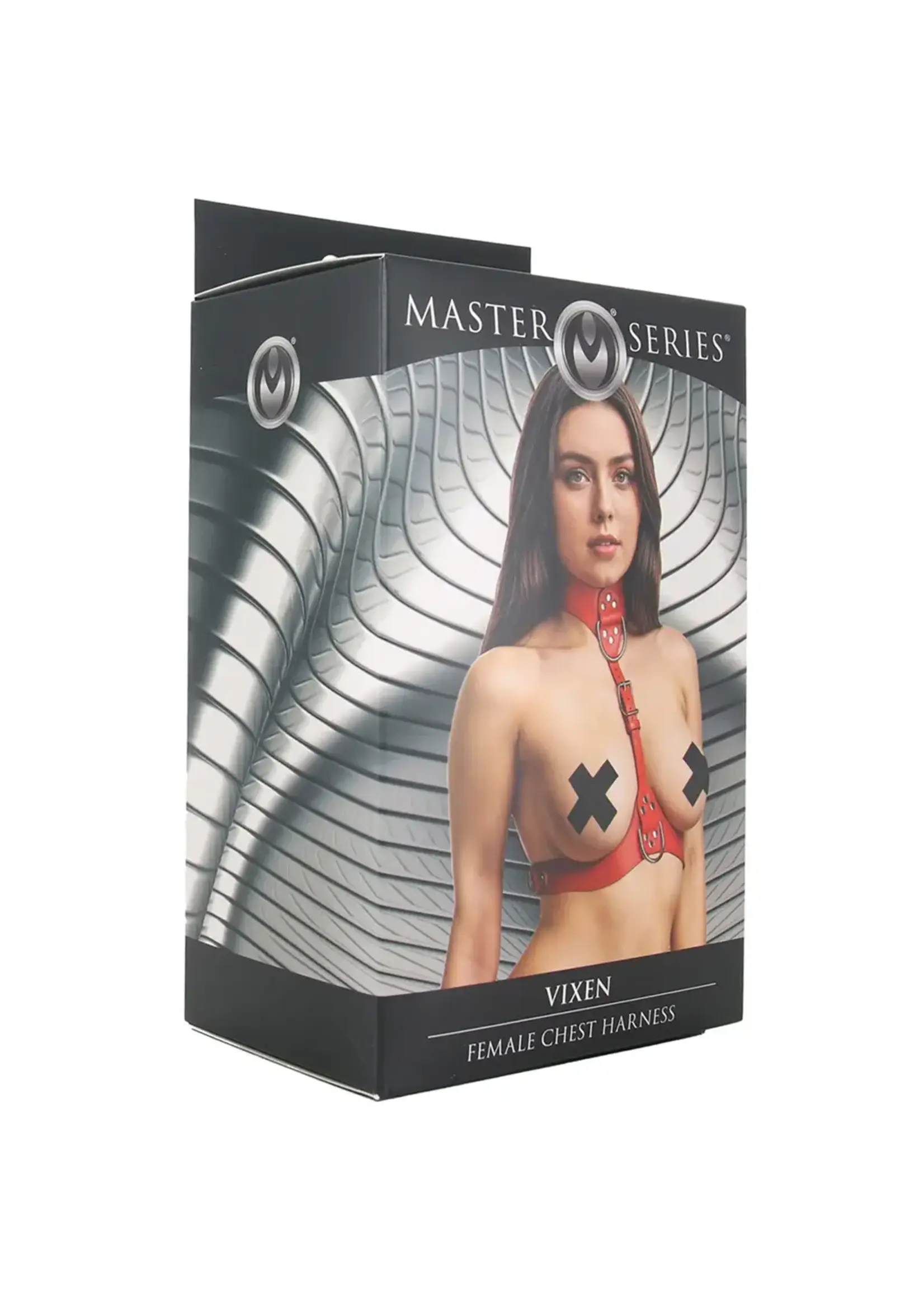 XR Brands Master Series Master Series Vixen Female Chest Vegan Leather Harness - O/S