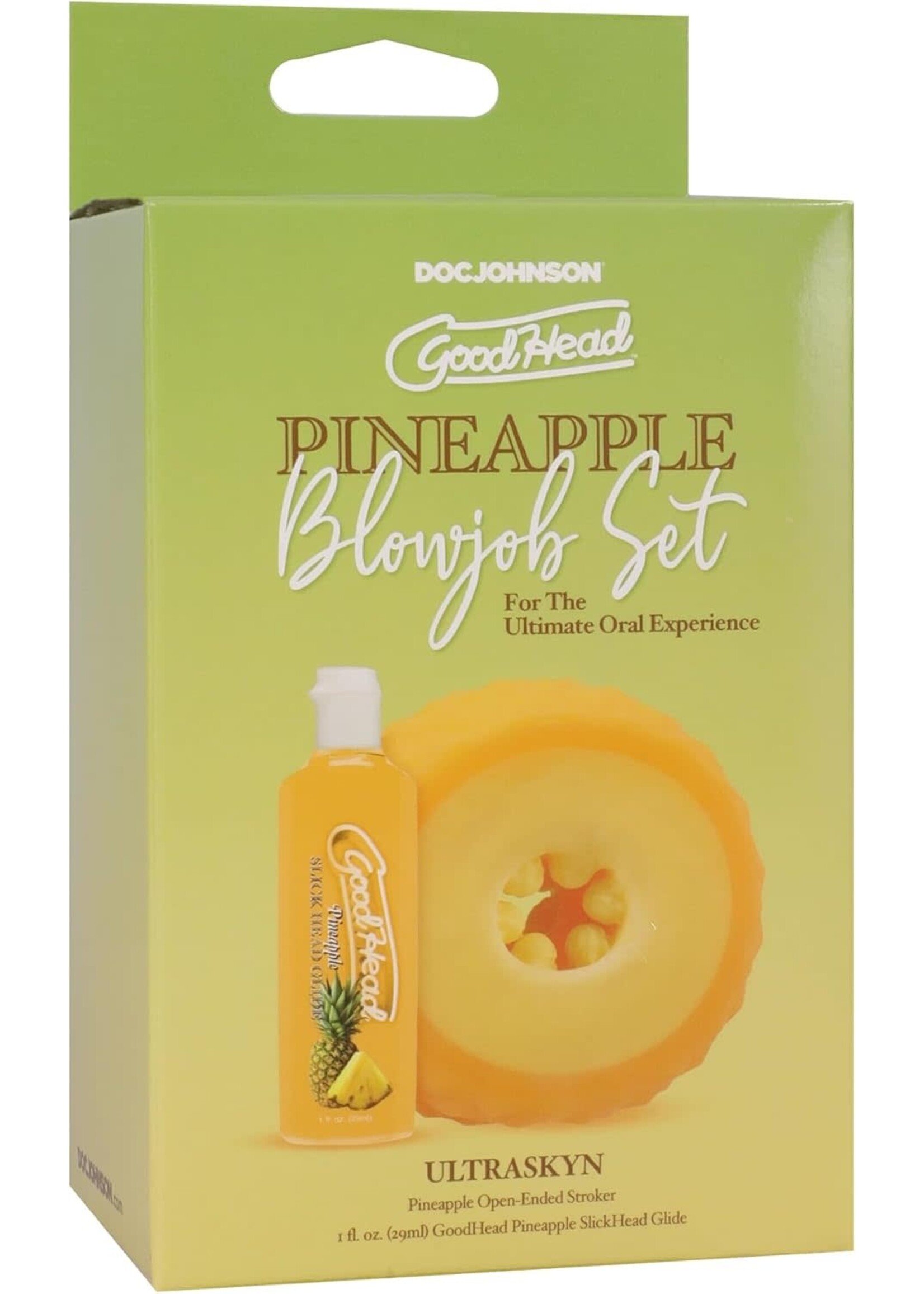 Doc Johnson GoodHead Blowjob Set Includes Stroker & 1oz Slick Head Glide