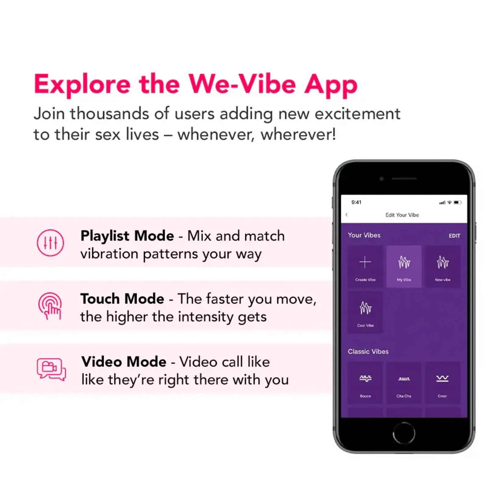 We-Vibe We-Vibe Chorus Pro Rechargeable Silicone Couples Vibrator with Remote Control