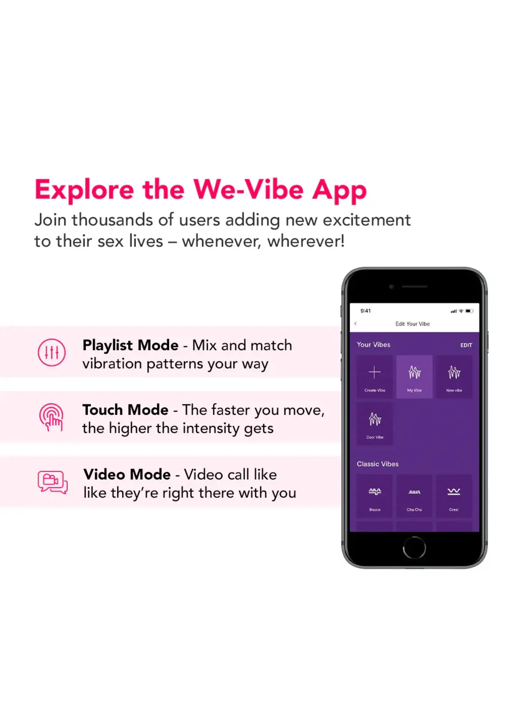 We-Vibe We-Vibe Chorus Pro Rechargeable Silicone Couples Vibrator with Remote Control