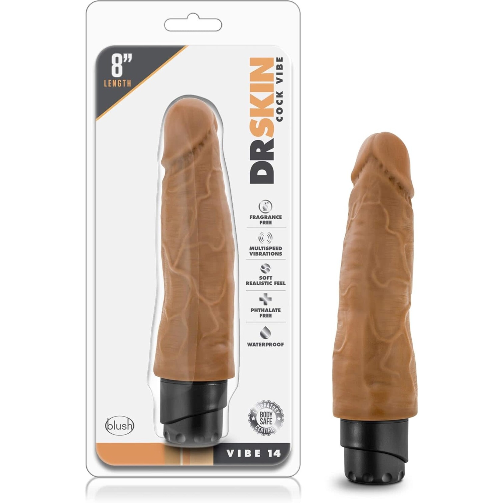 Blush Novelties Dr. Skin - Cock Vibe 14 - 8 Inch Vibrating Cock
