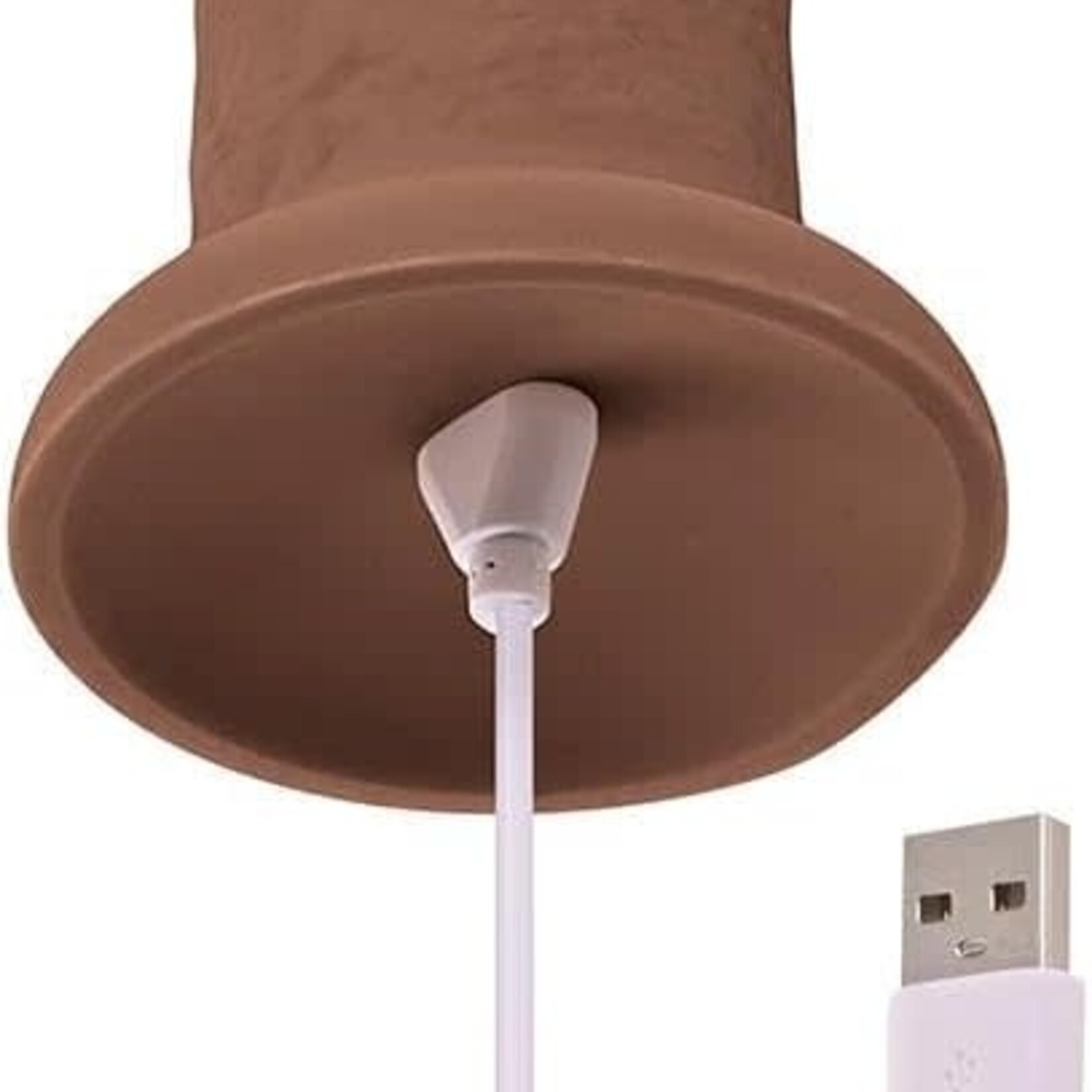 Evolved 7" Girthy Vibrating Dong Dark