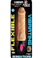 NassToys Skinsations Vibra-Flex Heat Seeker - Flexible Warming Dildo With 12 Frequencies