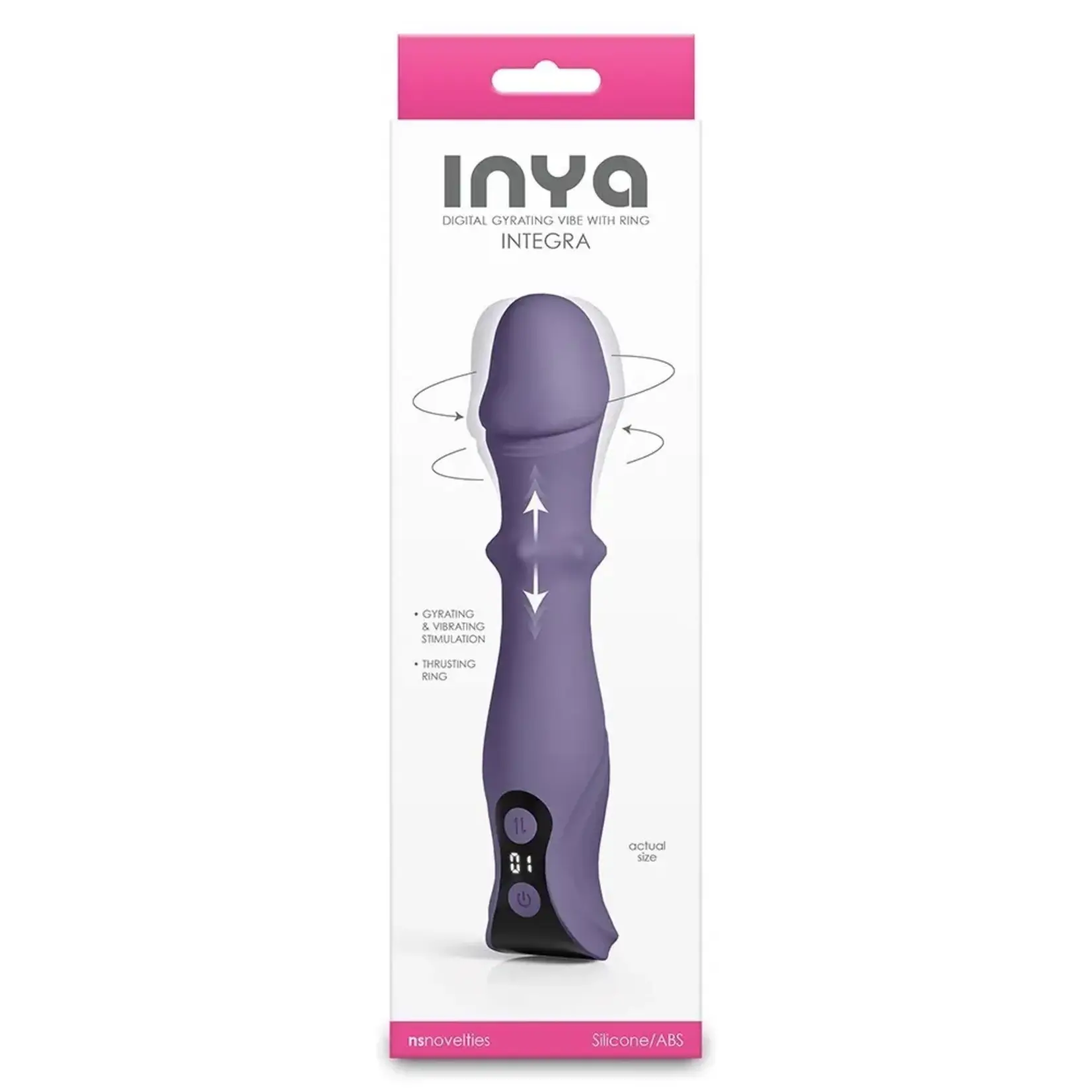 nsnovelties Inya Integra Gray - Digital Gyrating Vibe w/ Internal Ring