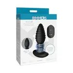 XR Brands Rimmers Rimmers Model-E Vibrating Rechargeable Silicone Rimming Plug with Remote Control - Black