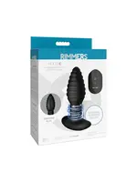 XR Brands Rimmers Rimmers Model-E Vibrating Rechargeable Silicone Rimming Plug with Remote Control - Black