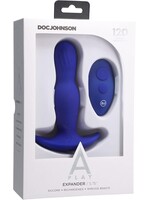 Doc Johnson A-Play Expander Rechargeable Silicone Anal Plug With Remote Royal Blue