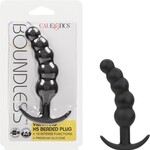 Calexotics Boundless Vibrating X5 Beaded Plug Rechargeable Silicone Anal Plug - Black