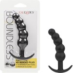Calexotics Boundless Vibrating X5 Beaded Plug Rechargeable Silicone Anal Plug - Black