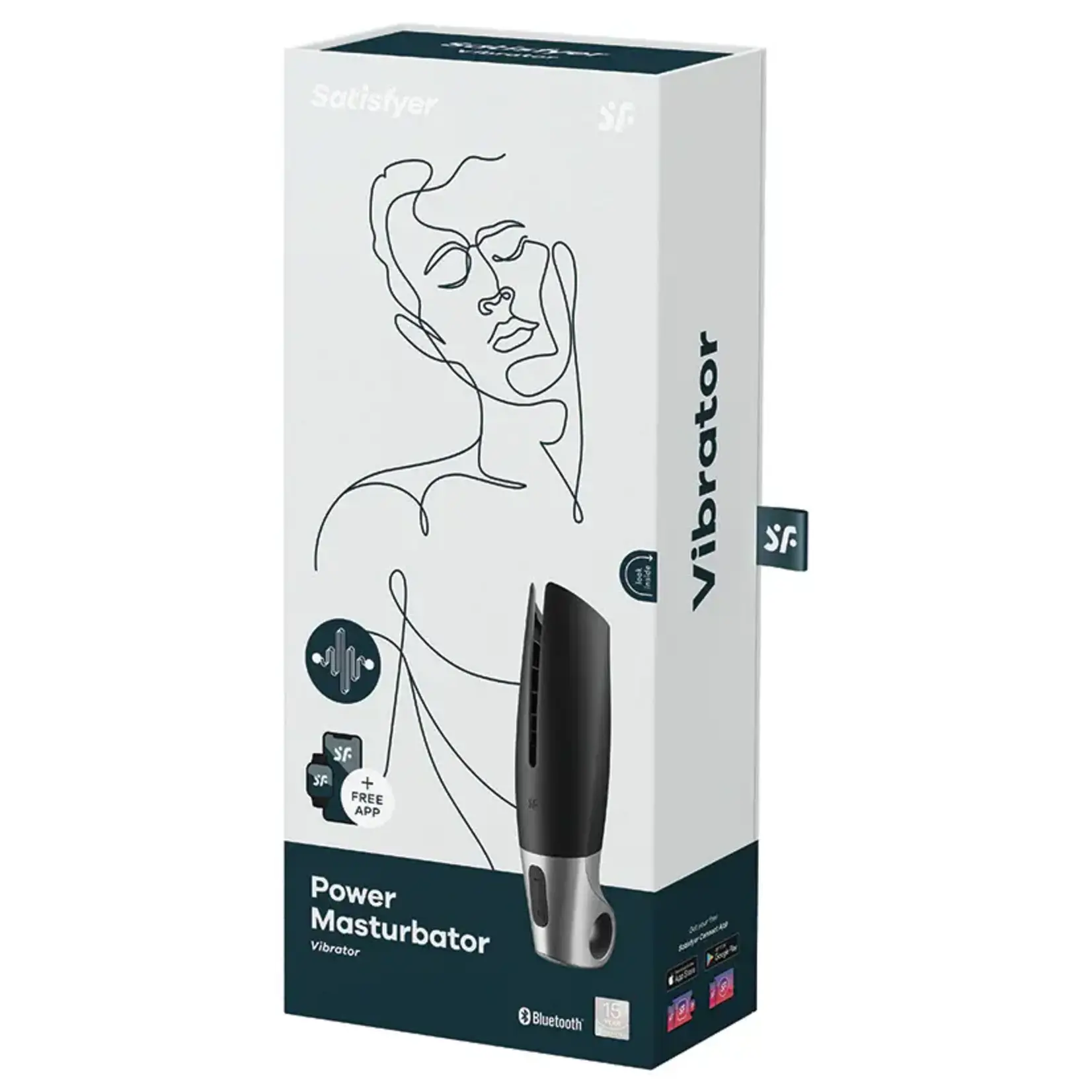 Satisfyer Satisfyer Power Masturbator Rechargeable Silicone Stroker - Black
