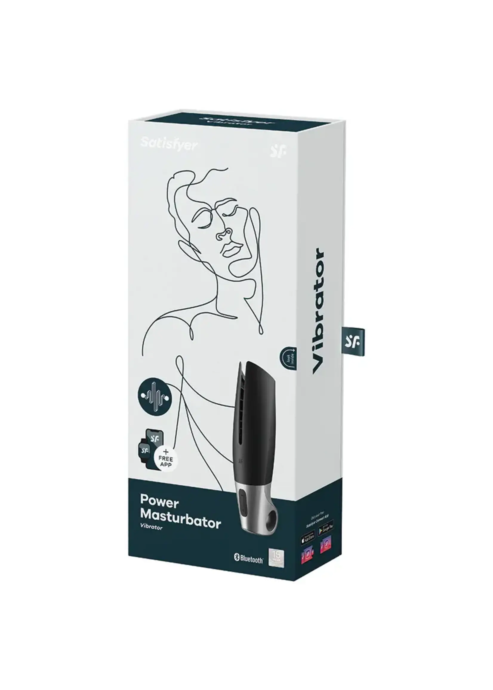 Satisfyer Satisfyer Power Masturbator Rechargeable Silicone Stroker - Black