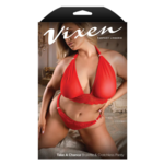 Fantasy Lingerie Take A Chance Bralette & Crotchless Panty Queen Size