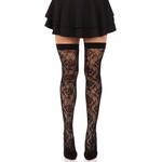 Leg Avenue Wild Rose Net Thigh Highs - O/S