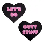 Pastease Pastease Premium Heart Let's Do Butt Stuff - Black/Pink O/S
