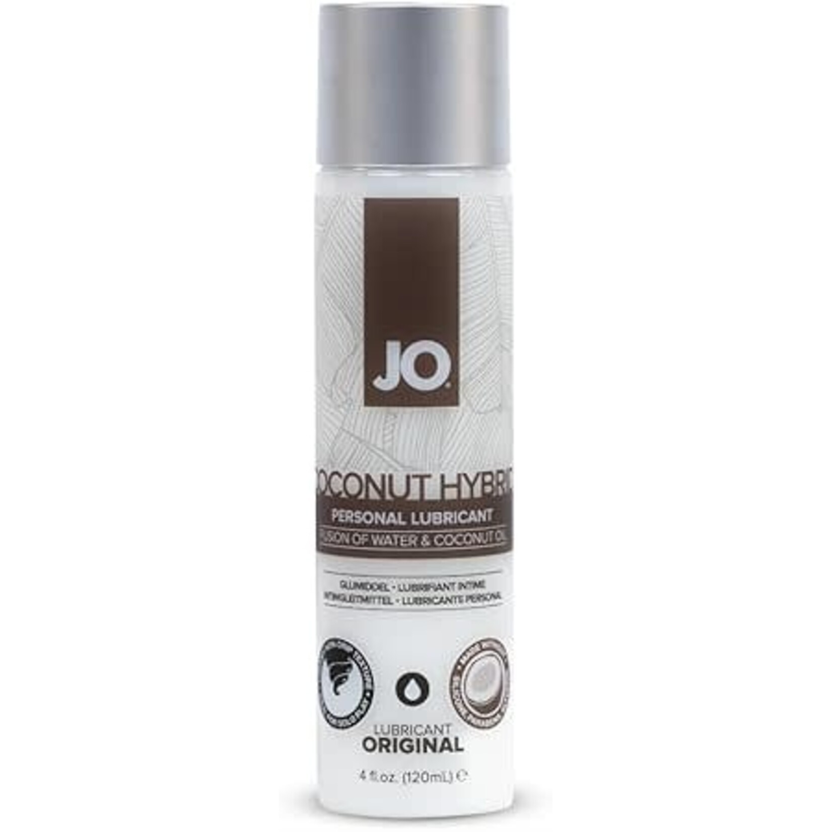 System Jo Jo Silicone Free Hybrid Lubricant With Coconut Original 4 oz.