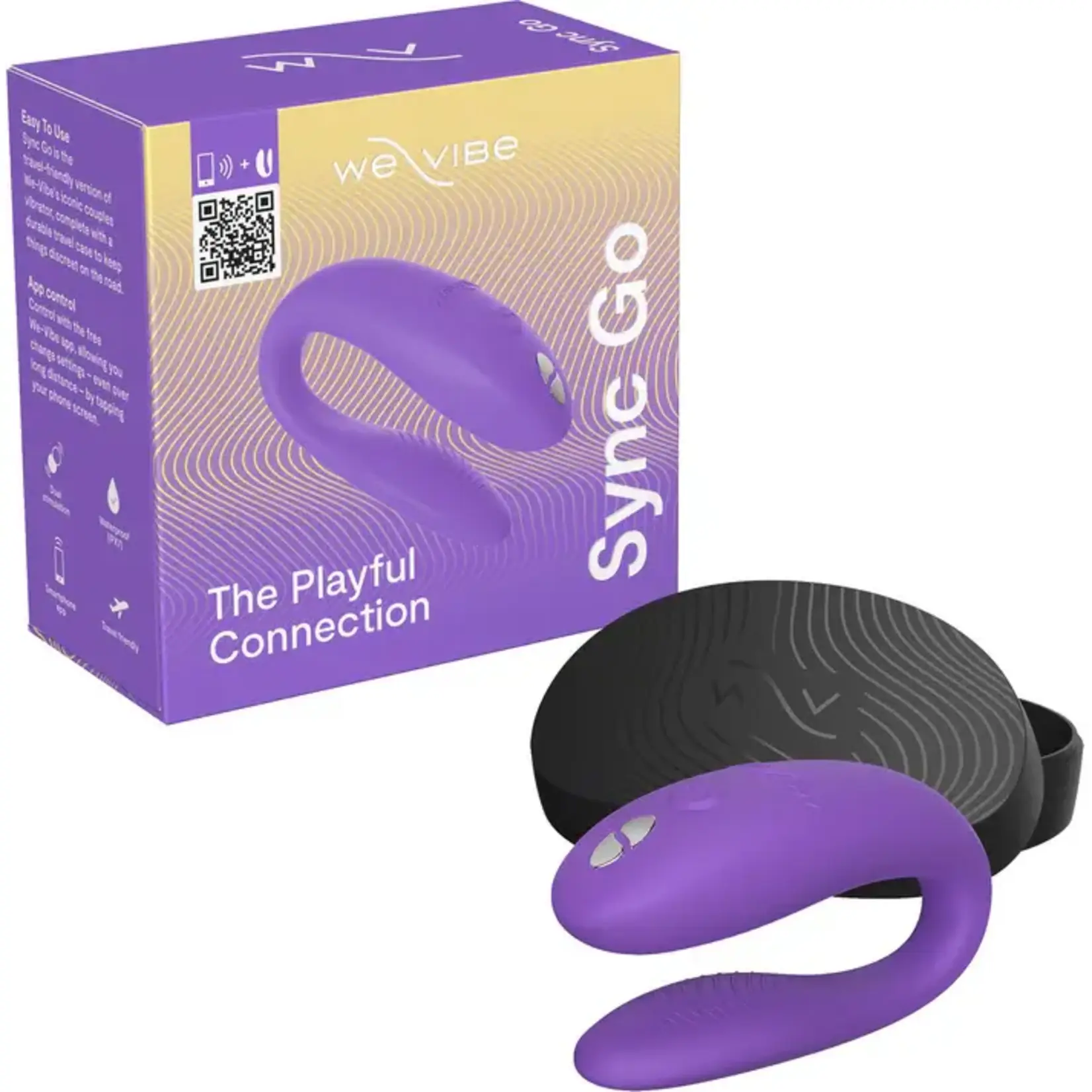 We-Vibe We-Vibe Sync Go App Control Rechargeable Silicone Couples Vibrator - Light Purple